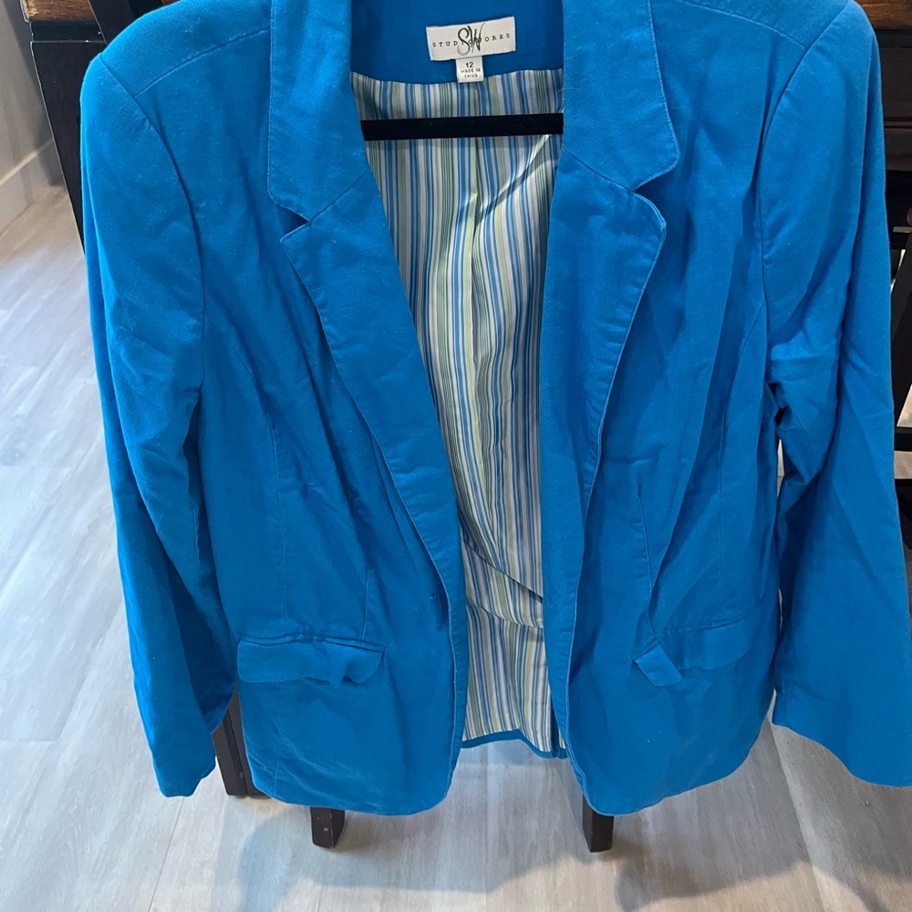 SD Collection Vibrant Blue Women's Blazer